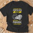 Ich Bin Ein Einfacher Mann Ich Mag Panzer Und Bier T-Shirt Geschenke für alte Männer