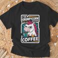 Ich Bin Grumpycornor Dem Kaffee Coffee Humor Unicorn T-Shirt Geschenke für alte Männer