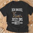 Ich Dachshund Jetzt Ins Bett Hund Müde Schlaf Sleep T-Shirt Geschenke für alte Männer