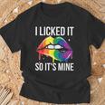 Ich Habe Es Angeleckeck So Ist Es Meine Lgbt T-Shirt Geschenke für alte Männer