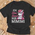 Ich Hörre Immer Nur Mimimi Heulsuse Heul Doch Einhorn German T-Shirt Geschenke für alte Männer