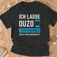 Ich Lassen Ouzoerschwinden Schnaps Greece T-Shirt Geschenke für alte Männer