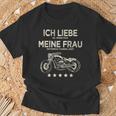 Ich Liebe Es Wenn Meine Frau Mich Motorrad Fahren Lässt Lässt T-Shirt Geschenke für alte Männer