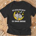 Ich Schlafe Nicht Ich Spare Energie Cat Nightdress T-Shirt Geschenke für alte Männer