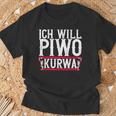 Ich Will Piwo Kurwa Original Pole Polska Poland T-Shirt Geschenke für alte Männer