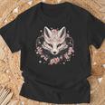 Illustration Renard Japonais Sakura Animal T-Shirt Cadeaux pour les vieillards