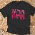 It's Me Hi I'm The Grandma It's Me Pink Groovy Grandma T-Shirt Gifts for Old Men