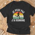Je Peux Pas J'ai Running Humour Amateurs De Course À Pied T-Shirt Cadeaux pour les vieillards