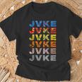 Jvke Colorful With Butterfly And Snake Vintage Retro T-Shirt Gifts for Old Men