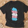 Kawaii Axolotl Heap Transgender Pride Flag Trans Lgbtq T-Shirt Geschenke für alte Männer