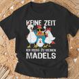 Keine Zeit Ich Muss Zu Mein Mäds Gockel Hühner Kein Zeit Ich Muss T-Shirt Geschenke für alte Männer