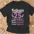 Kollegin Jahre Im Dienst 25 Jahriges Service Anniversary German Lang S T-Shirt Geschenke für alte Männer