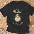 Komme Was Wolle Ich Schaf Das Handmade Fan T-Shirt Geschenke für alte Männer