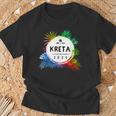 Kreta 2024 Colourful Travel Quote T-Shirt Geschenke für alte Männer