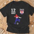 Kroatien Fan Em Spieler Ball Nummer 12 T-Shirt Geschenke für alte Männer