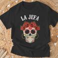 La Jefa Sugar Skullêtements Mexicain Dia De Los Muertos Dead T-Shirt Cadeaux pour les vieillards