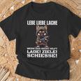 Lebe Liebe Lache Wenn Das Nicht Hilft Laden Ziele Schiesse T-Shirt Geschenke für alte Männer