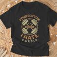 Levantamiento De Pesas Porque Odio El Cardio Para Un Levantamiento De Pesas En El Gimnasio Camiseta unisex Regalos para ancianos