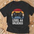 Level 44 Unlocked 44 Anni Compleanno Regaloideogioco Maglietta Regalos para ancianos