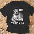 Liebe Hatier Pfoten Mops Pug Pug Dog Liebe Hatier Paw T-Shirt Geschenke für alte Männer