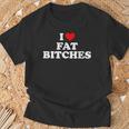 I Love Fat Bitches Divertente Per Adulti Maglietta Regalos para ancianos