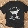 I Love My Golden Retriever Carino Regalo Cane Maglietta Regalos para ancianos