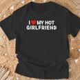 I Love My Hot Girlfriend Ich Liebe Meine Freundin Liebes T-Shirt Geschenke für alte Männer