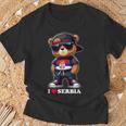 I Love Serbia Serbian Flag Teddy Bear Srbija T-Shirt Geschenke für alte Männer