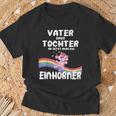 Lustigesater Einer Tochter Einhörner Geburt Baby T-Shirt Geschenke für alte Männer