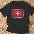 Maltese Cross Flag Malta T-Shirt Geschenke für alte Männer