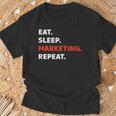 Mangiare Sleep Marketing Ripetere Marketing Digitale Maglietta Regalos para ancianos