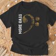 Más Bajos Clave De Sol Contrabajo Camiseta unisex Regalos para ancianos