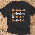 Math Teacher Halloween Equation Pumpkin Ghost Candy Corn T-Shirt Gifts for Old Men