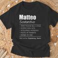 Matteo Nome Di Battesimo Regalo Maglietta Regalos para ancianos