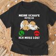 Meine Schafe Rufen An Ich Muss Los T-Shirt Geschenke für alte Männer