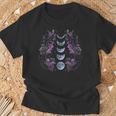 Misticismo Flores Luna Pintura Damas Fases De La Luna Camiseta unisex Regalos para ancianos