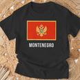 Monte Flag Montenegrinian T-Shirt Geschenke für alte Männer