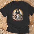 Muscular Jesucristo Divertido Levantamiento De Pesas Jesús Gimnasio Deportes Camiseta unisex Regalos para ancianos