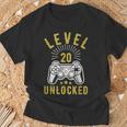Nivel 20 Desbloqueado Boda Del 20º Aniversario Camiseta unisex Regalos para ancianos