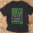 Nivel 8Ideojugador Desbloqueado 8 Años 2016 Camiseta unisex Regalos para ancianos