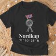 Nordkap Coordinates T-Shirt Geschenke für alte Männer