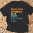 Noviembre 2015 8º Cumpleaños Niños Niñas 8 Años Aniversario Camiseta unisex Regalos para ancianos