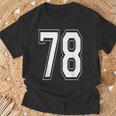 Numerata Con Numero 78 Regalo Di Compleanno Giocatore Sportivo Maglietta Regalos para ancianos