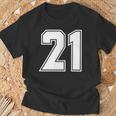 Numero 21 – Maglia Minimalista Per Compleanno Squadra Sportiva Numerata Maglietta Regalos para ancianos