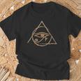 Occhio Di Horus All Seeing Eye Triangolo Esoterica Maglietta Regalos para ancianos