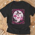 October We Wear Pink Ghost Halloween Pumpkins Breast Cancer T-Shirt Gifts for Old Men