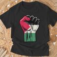 Palestine Flag Fist Palestine Flag T-Shirt Geschenke für alte Männer