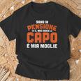 Pensionamento Pensione Il Mio Unico Capo È Mia Moglie Maglietta Regalos para ancianos