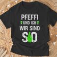 Pfeffi Und Ich Wir Sind So Peppermint Liqueur Costume T-Shirt Geschenke für alte Männer