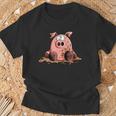 Pig In Mud I Pig I Pig Fun T-Shirt Geschenke für alte Männer